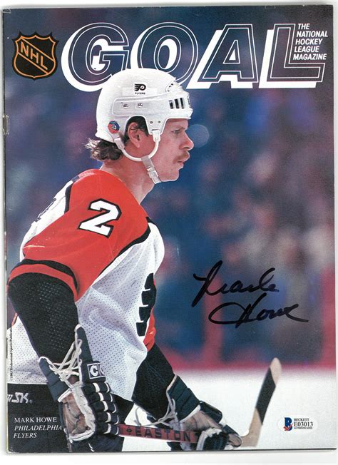 Lot Detail - Mark Howe Autographed 1983 Goal Magazine