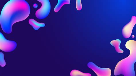 Liquid flow purple, blue 3D neon lava lamp vector geometric background for banner, card, UI ...