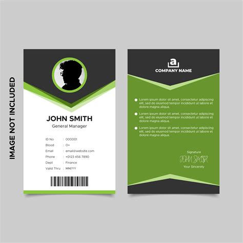 Employee Id Card Template - Free Photoshop Employee Vertical Id Card Design Graphicsfamily : 32 ...