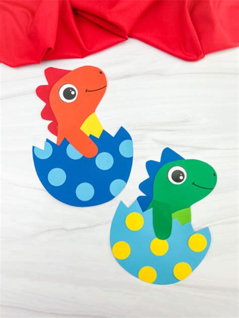 Dinosaur Egg Craft For Kids [Free Template]