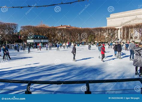 Winter Skating Rink in the Sculpture Garden of the National Gallery in ...