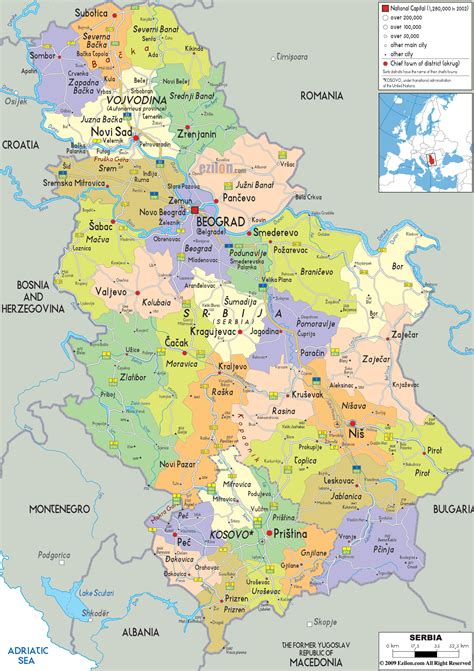 Serbia Map - TravelsFinders.Com