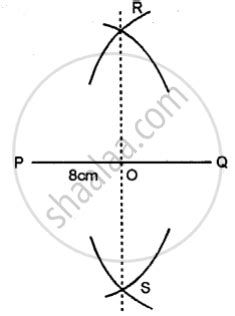 Draw a Line Segment Pq = 8cm. Construct the Perpendicular Bisector of the Line Segment Pq. Let ...