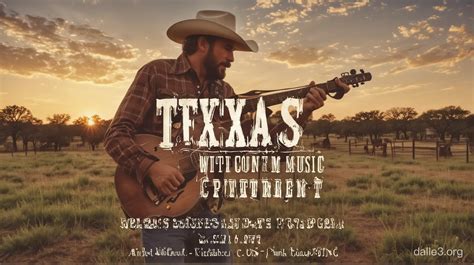 Authentic Texas Country Music Cover Art | Dalle3 AI