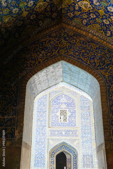 Beautiful interior of Imam Mosque in Isfahan, Iran. Stock Photo | Adobe ...