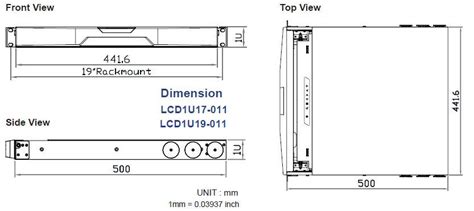 LCD1U19-013 SUN Solaris Compatible 1U Rackmount 19" LCD Display Drawer