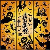 Amazon.com: SRINKOC Halloween Window Clings 4 Pcs Giant Monster ...