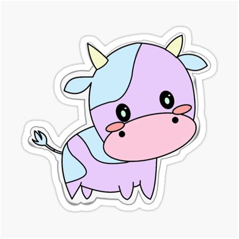 "Cute Cow" Sticker for Sale by kaaatlynnn | Redbubble