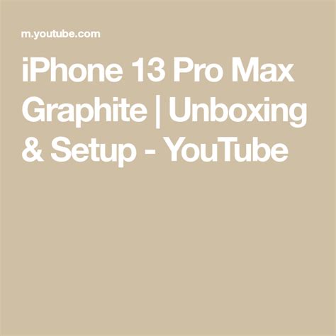 iPhone 13 Pro Max Graphite | Unboxing & Setup - YouTube