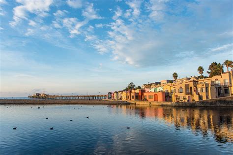 Sunset At Capitola Village Capitola Santa Cruz County California Usa Stock Photo - Download ...