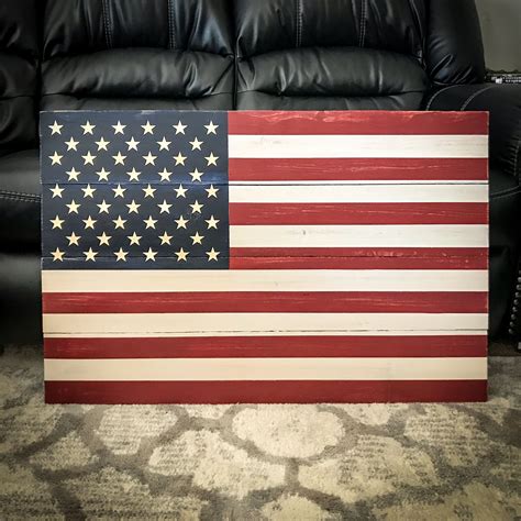 Rustic Wood American Flag from dnmwoods.com | American flag wood ...