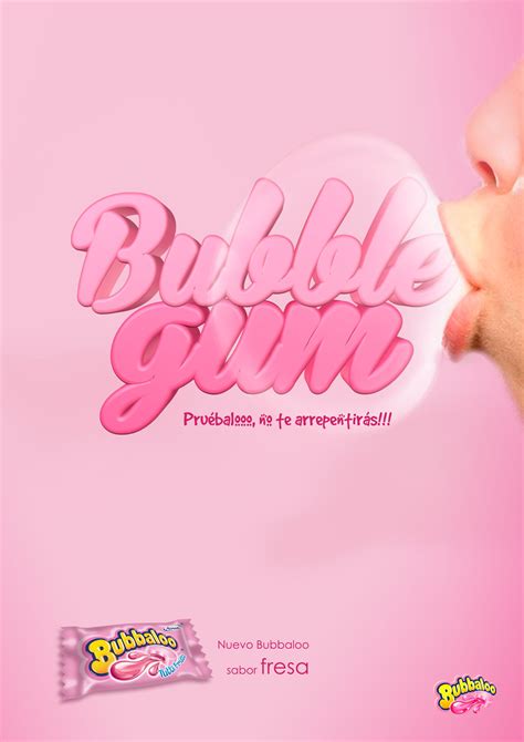 Bubble Gum advertisement by Ana Aguerre | Bubble gum, Font bubble ...