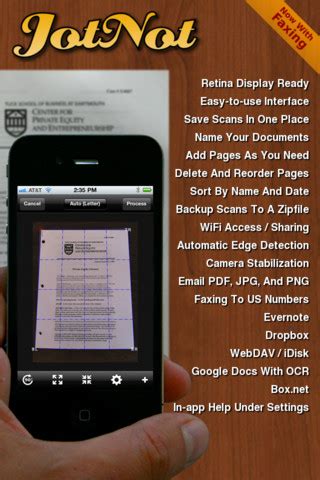JotNot Scanner Pro - iPhone - English - Evernote App Center