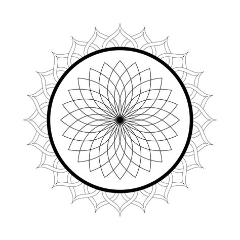 Kaleidoscope Mandala Coloring Page Free Stock Photo - Public Domain ...
