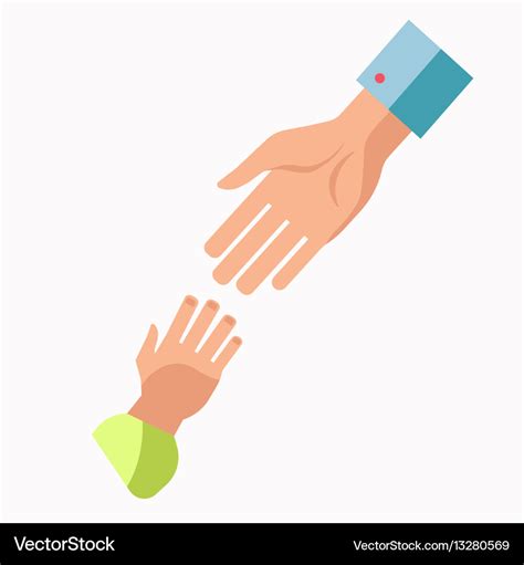 Charity symbol of helping hand icon Royalty Free Vector