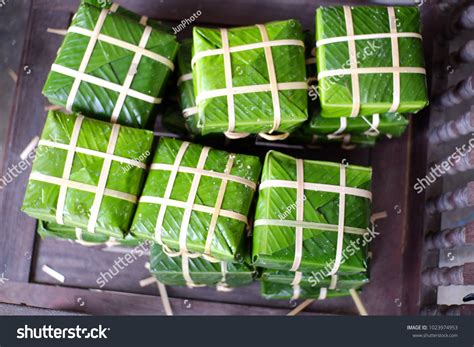 Banh Chung Sticky Rice Cake Traditional Stock Photo 1023974953 | Shutterstock