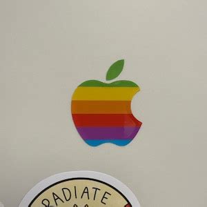 Apple Rainbow 80s' Retro Logo Sticker for MacBook Pro / Air 13 14 15 16 ...