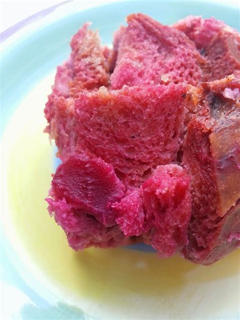 Passion Kneaded: Beet Bread Pudding - Crazy Ingredient Challenge