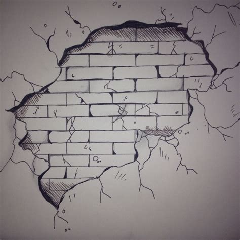 Knock down one wall, another one with be waiting to get in your way... | Graffiti drawing, Brick ...