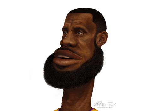 Lebron James Caricature (hi-res) by Cole Holyoake on Dribbble