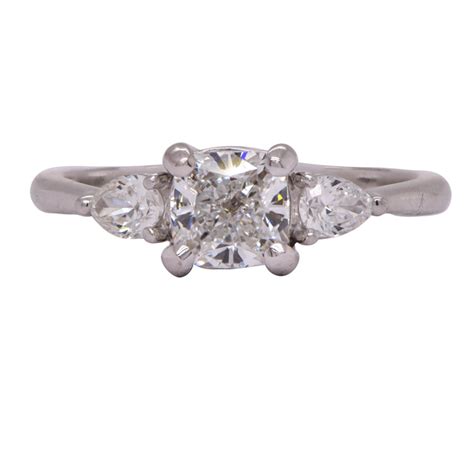 1 Carat Solitaire Diamond VS1 E Color 18K White Gold With Accents - Porcello Jewelers