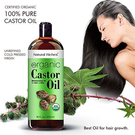 Natural Riches Organic Castor Oil - Cold Pressed and USDA Certified for ...