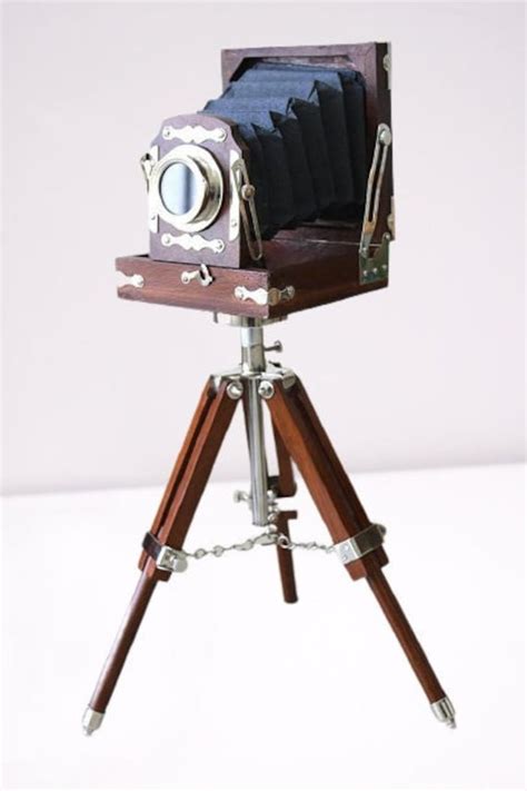 Antique Vintage Look Wooden Film Camera With Wooden Tripod - Etsy Canada