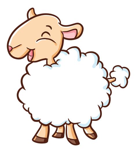 Funny and cute sheep laughing happily 20532191 Vector Art at Vecteezy