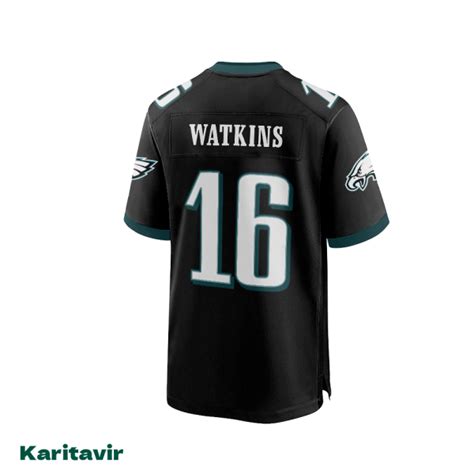 Quez Watkins Black Jersey, 16 Eagles Jersey For Men, Nfl Uniform ...