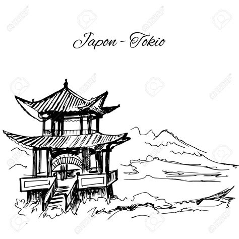 Japanese Pagoda Drawing at GetDrawings | Free download