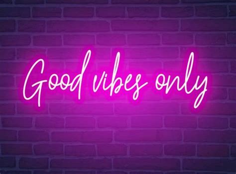 Good Vibes Only Neon Signgood Vibes Only Neon Light Signgood - Etsy | Neon signs, Pink neon ...