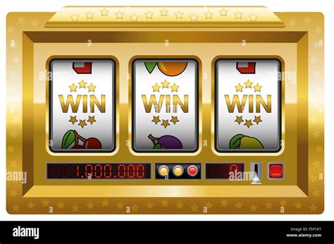 Slot machine - win-win-win-game. Illustration over white background ...