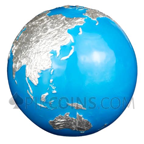 Blue Marble - Glow in the Dark 5$ 3oz Barbados 2023 Coin - Modern ...