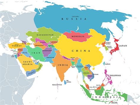 How Many Countries Are There In Asia? - WorldAtlas