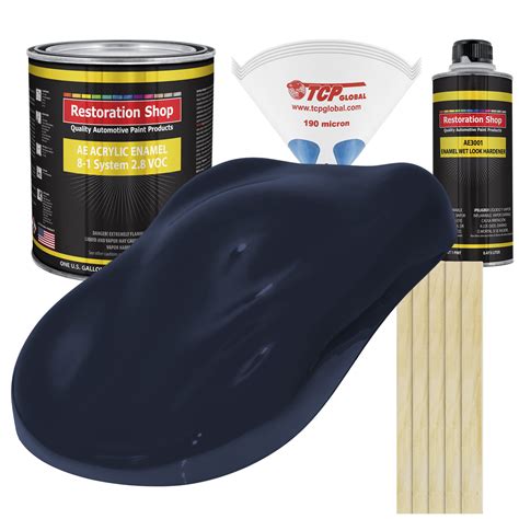 Midnight Blue Gallon Kit Single Stage ACRYLIC ENAMEL Car Auto Paint Kit - Walmart.com