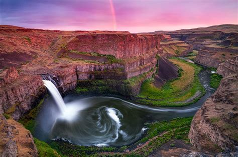 Palouse Falls Rainbow Washington State Photograph by Raico Rosenberg