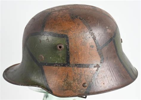 Sold Price: WW1 IMPERIAL GERMAN M16 CAMO PAINTED HELMET - January 5, 0120 10:00 AM EST