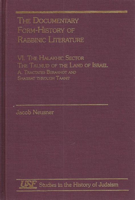 THE DOCUMENTARY FORM-HISTORY OF RABBINIC LITERATURE, VOLUME VI ...