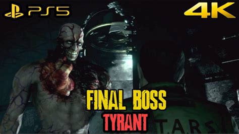 Resident Evil HD Remaster | Final Boss Fight vs. Tyrant + Ending | 4K ...