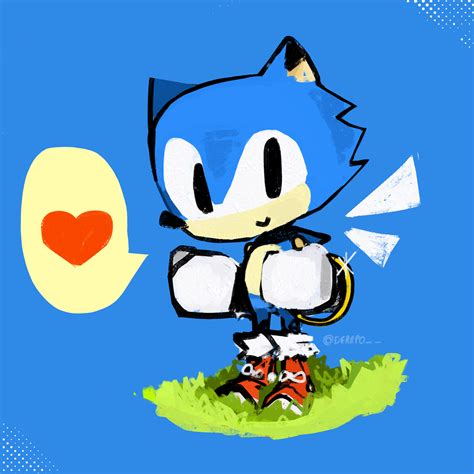 Classic Sonic is so cute :) (fanart by me) : r/SonicTheHedgehog