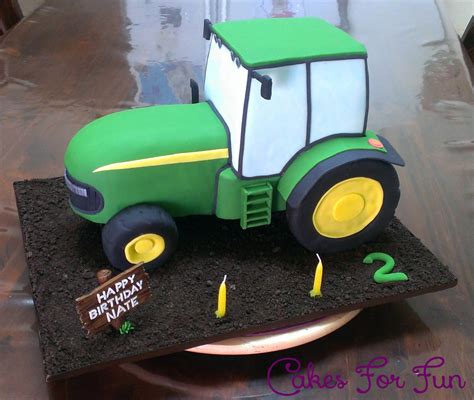 John Deere Tractor Cake Made From Chocolate Mud Cake With Choc ...