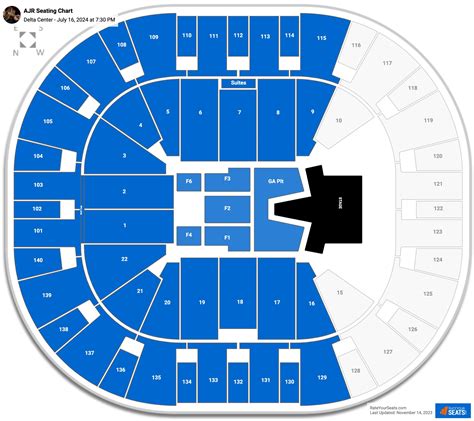 Delta Center Concert Seating Chart - RateYourSeats.com