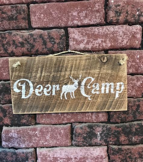 Deer Camp Sign Hunting Camp Sign Deer Hunter Gift Barn - Etsy