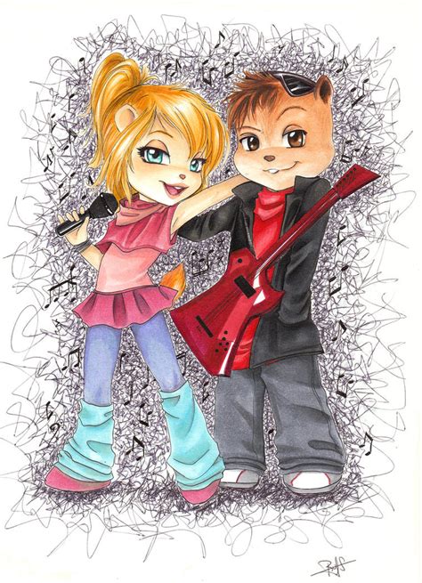 Alvin and Brittany by Rusneko on DeviantArt