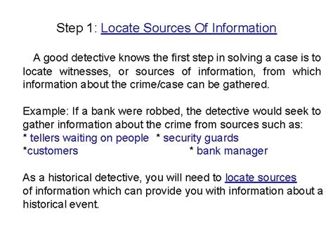 Historical Detective Skills Handbook Detective In Training Step