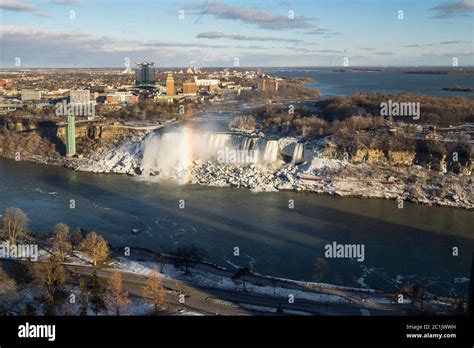 North America - United States - American Falls at the Niagara Falls with Rainbow Stock Photo - Alamy