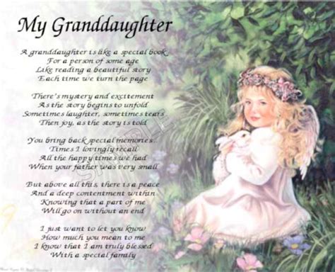 MY GRANDDAUGHTER PERSONALIZED ART POEM MEMORY BIRTHDAY GIFT | eBay