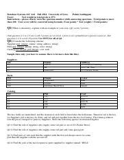 Relational Algebra Cheat Sheet - Relational Algebra Symbols Symbol Name U Union X Cartesian ...