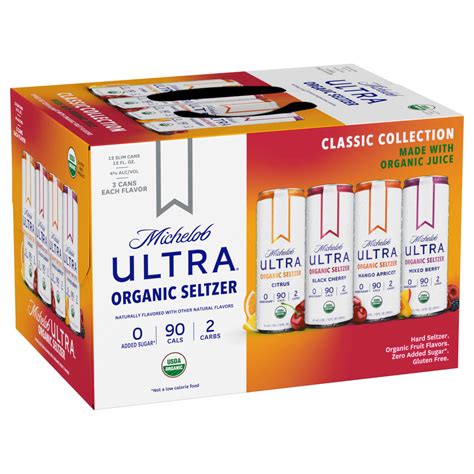 Michelob Ultra Organic Seltzer Variety Pack Classic Collection ...