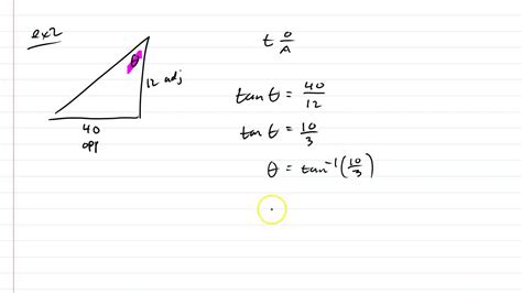 Finding angles with SOH CAH TOA - YouTube